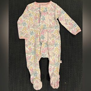 Magnetic Me Pink Floral Footie Sleeper 6-9 month